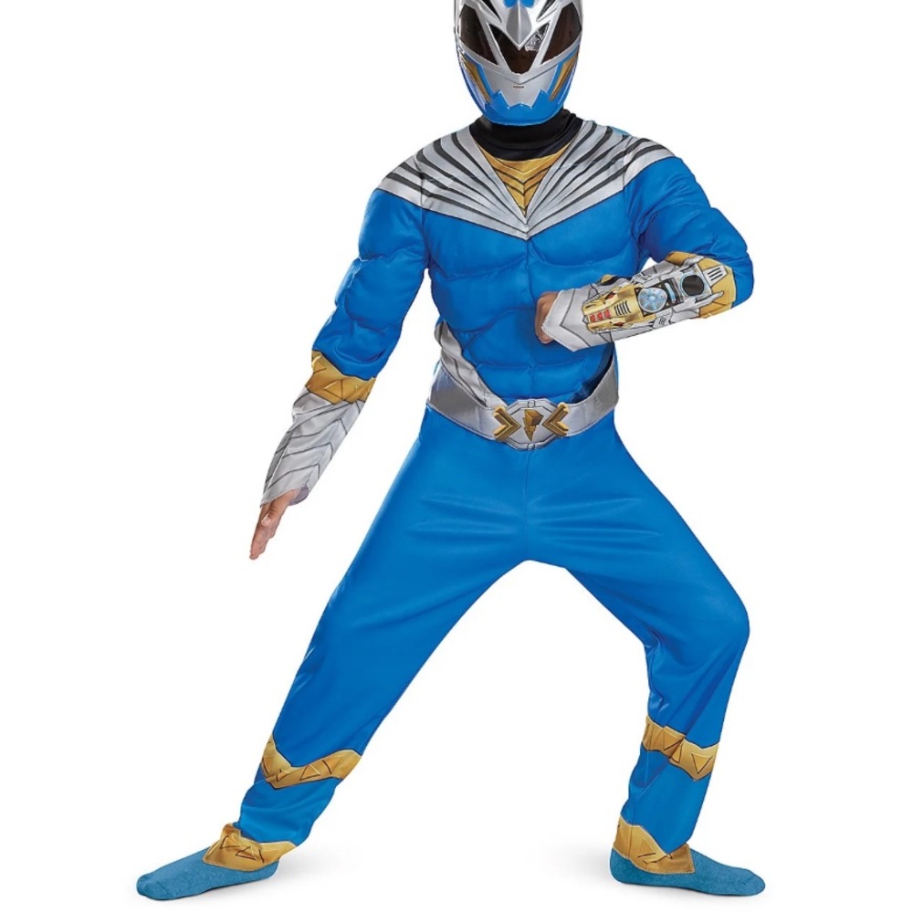 Disguise Cosmic Fury Blue power ranger child costume. NWT med 7-8